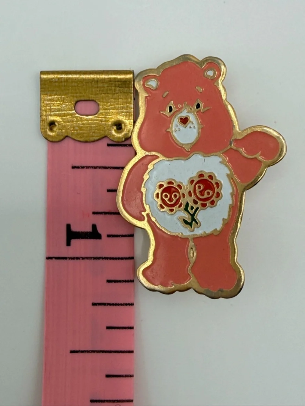 Care Bear “Friend Bear” Enamel Pin with Rose Belly Badge